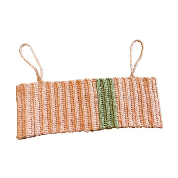 crochet tube top coachella boho beach festival small cottage retro 70's - Picture 1 of 5